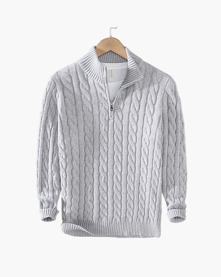 Myles | Zipped Cable Sweater
